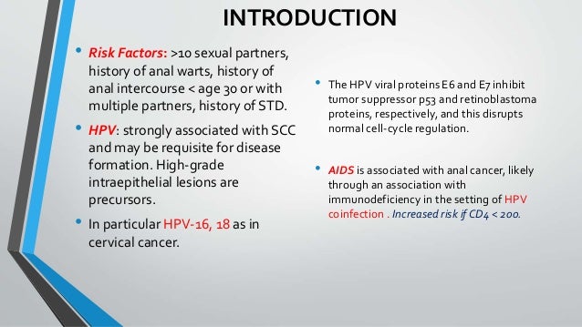 anal cancer risk factors Anal cancer risk factors